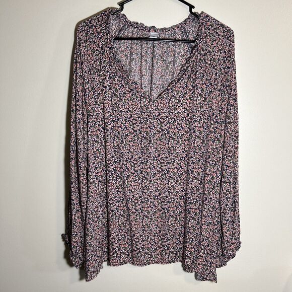 Old Navy Women’s Sz XL Boho Floral Balloon Long Sleeves Size L Free Flowing - Picture 2 of 9